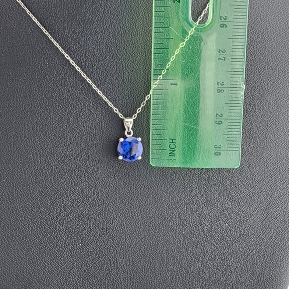 Blue Gemstone Necklace in 925 Sterling Silver - Picture 5 of 6
